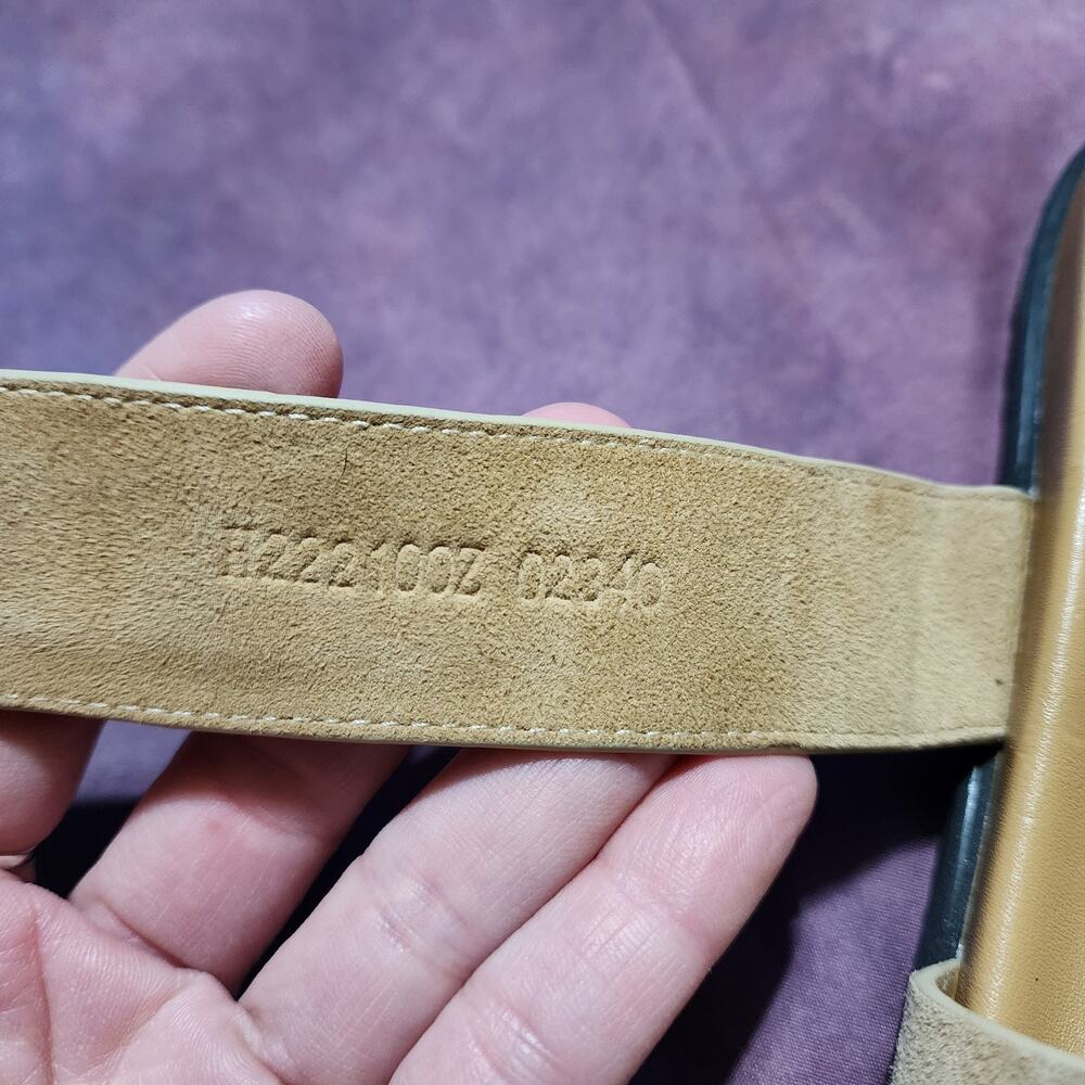 Hermes Chypre Women's Nude Beige Suede Leather Sandals Made in Italy Size 8.5 39 - Picture 4 of 7